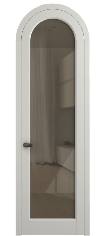 Межкомнатная дверь Палаццо 6814 Матовый серый Рефлективное бронзовое стекло "Стопсол", калёное Цена 27031340 so'm | Volhovec