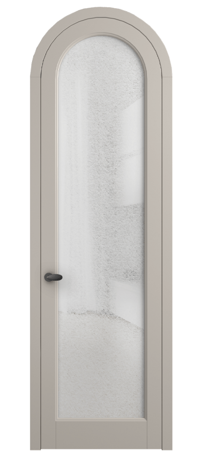 Межкомнатная дверь Палаццо 6814 Матовый светло-бежевый Фактурное стекло "Лёд", триплекс Цена 26625340 so'm | Volhovec