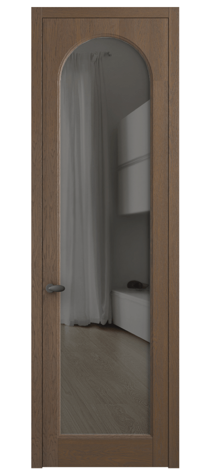 Межкомнатная дверь Палаццо 6804 Дуб туманный матовый Прозрачное серое стекло, триплекс Цена 30963450 so'm | Volhovec