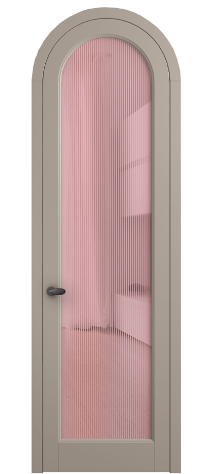 Межкомнатная дверь Палаццо 6814 Матовый бисквитный Рифлёное розовое стекло "Дюна", триплекс Цена 26625340 so'm | Volhovec
