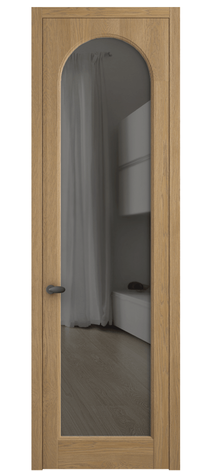 Межкомнатная дверь Палаццо 6804 Дуб пшеничный матовый Прозрачное серое стекло, триплекс Цена 30963450 so'm | Volhovec
