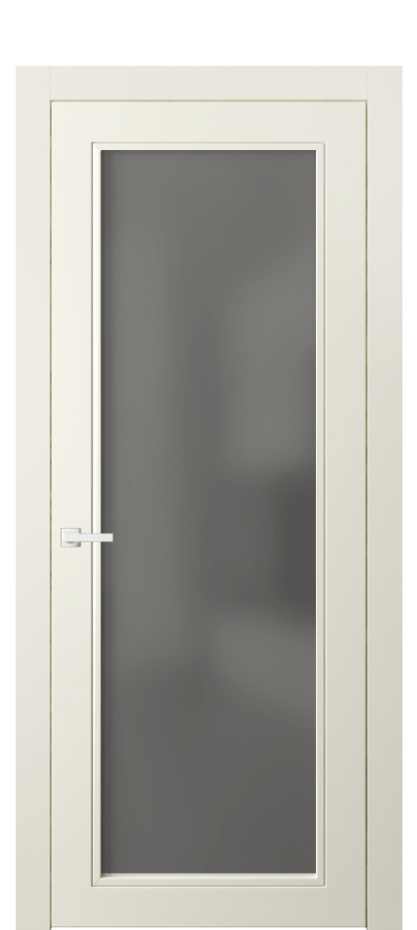 Межкомнатная дверь Neo Classic 8000 Матовый молочно-белый Сатинированное серое стекло, триплекс Цена 15163900 so'm | Volhovec