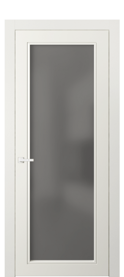 Межкомнатная дверь Neo Classic 8000 Матовый жемчужный Сатинированное серое стекло, триплекс Цена 15163900 so'm | Volhovec