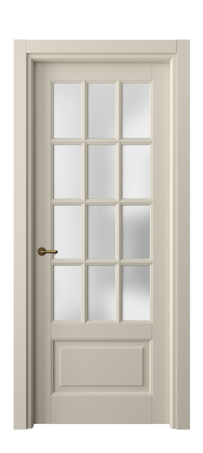 Межкомнатная дверь Тоскана Грильято 6313 Матовый бежево-серый Сатинированное стекло Цена 23182400 so'm | Volhovec