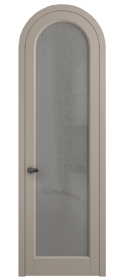 Межкомнатная дверь Палаццо 6814 Матовый бисквитный Фактурное серое стекло "Лёд", триплекс Цена 26625340 so'm | Volhovec