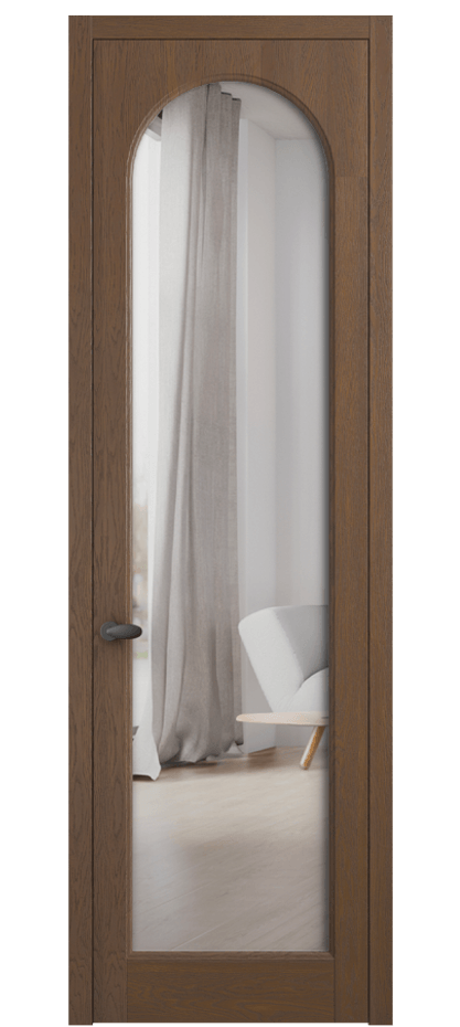 Межкомнатная дверь Палаццо 6804 Дуб каштановый матовый Двустороннее зеркало, триплекс Цена 31369450 so'm | Volhovec