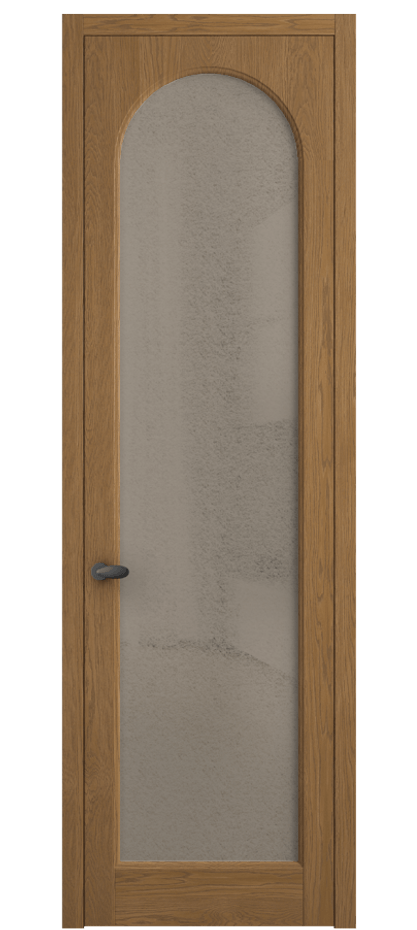 Межкомнатная дверь Палаццо 6804 Дуб пряный матовый Фактурное бронзовое стекло "Лёд", триплекс Цена 32181450 so'm | Volhovec