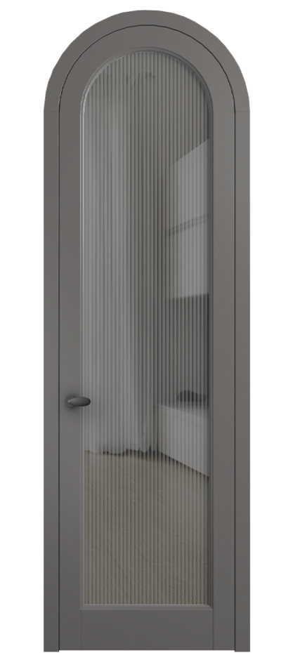 Межкомнатная дверь Палаццо 6814 Матовый классический серый Рифлёное серое стекло "Мору", триплекс Цена 27031340 so'm | Volhovec