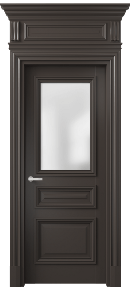 Межкомнатная дверь Антик 7304 Матовый антрацит Сатинированное стекло Цена 32542730 so'm | Volhovec