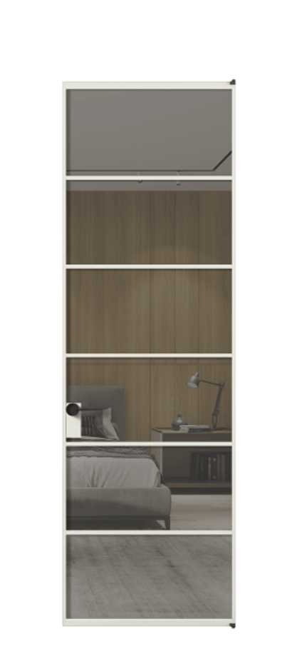 Алюминиевая дверь АЛПЛ040.04 Алюминий серый Рефлективное серое стекло "Стопсол", калёное Цена 31966410  | Volhovec