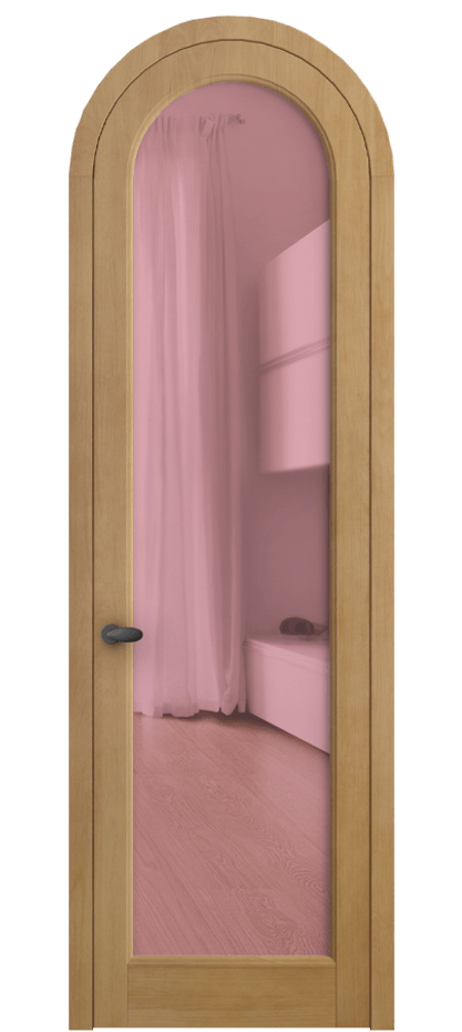 Межкомнатная дверь Палаццо 6814 Бук натуральный матовый Прозрачное розовое стекло, триплекс Цена 35593880 so'm | Volhovec