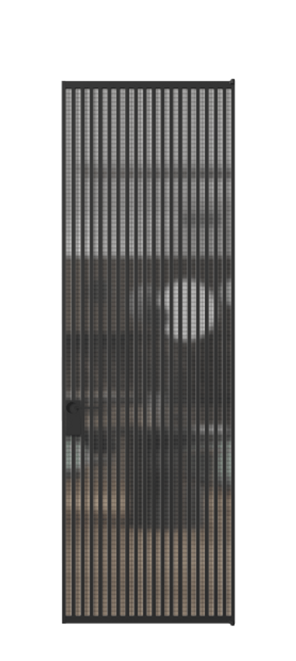 Алюминиевая дверь АЛПЛ040.06 Алюминий Черный Mesh silver Цена 38463830  | Volhovec