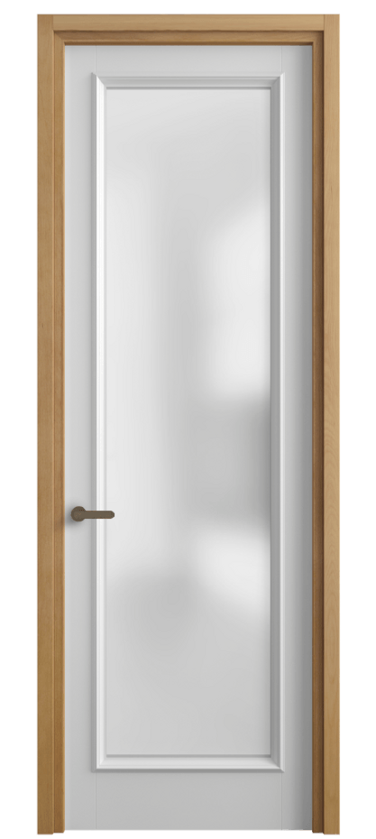 Дверь межкомнатная Шарм 6702 Матовый белоснежный Сатинированное стекло Узкий классический наличник БНМ Цена 20381060 so'm Наличники уже входят в базовый комплект. Фабрика дверей Волховец 8 (800) 551 43 19 Межкомнатная дверь Шарм 6702 Матовый белоснежный Сатинированное стекло Цена 20381060 so'm | Volhovec