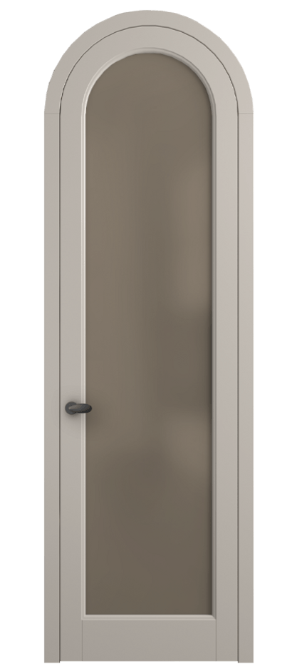 Межкомнатная дверь Палаццо 6814 Матовый светло-бежевый Сатинированное бронзовое стекло, триплекс Цена 125159 ₽ | Volhovec