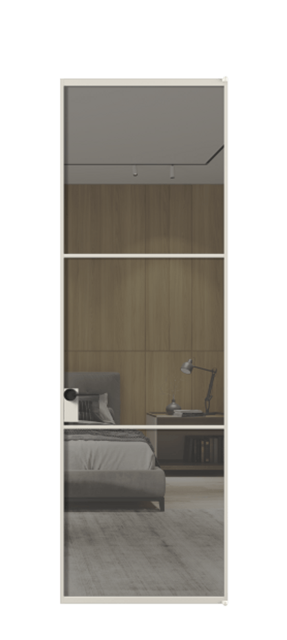 Алюминиевая дверь АЛПЛ040.03 Алюминий облачно-серый Рефлективное серое стекло "Stopsol", калёное Цена 30809310  | Volhovec