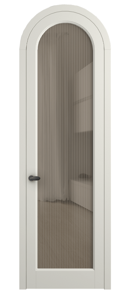 Межкомнатная дверь Палаццо 6814 Матовый жемчужный Рифлёное бронзовое стекло "Moru", триплекс Цена 27031340 so'm | Volhovec