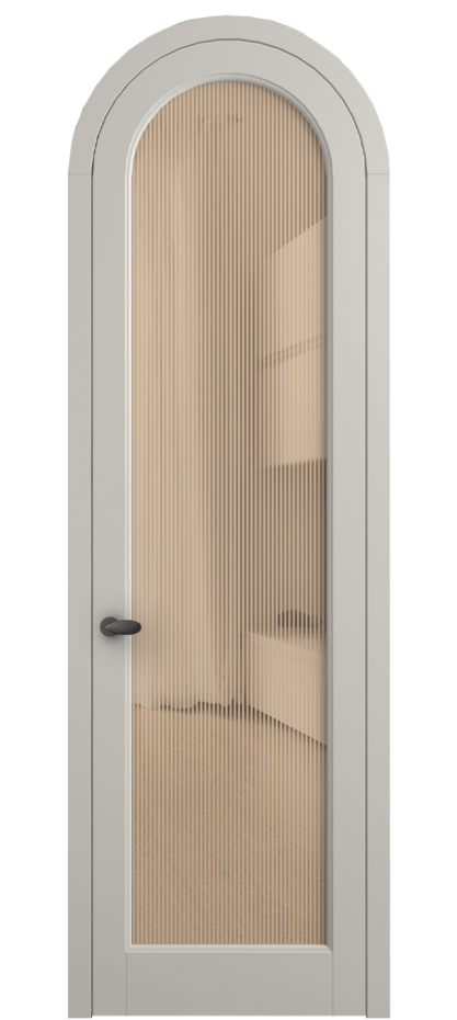 Межкомнатная дверь Палаццо 6814 Матовый облачно-серый Рифлёное оранжевое стекло "Дюна", триплекс Цена 26036640 so'm | Volhovec