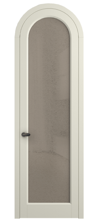 Межкомнатная дверь Палаццо 6814 Матовый молочно-белый Фактурное бронзовое стекло "Лёд", триплекс Цена 26625340 so'm | Volhovec