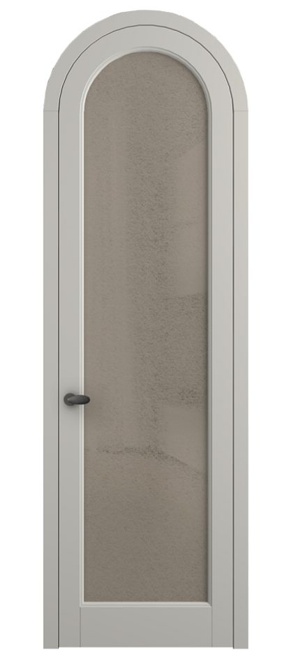 Межкомнатная дверь Палаццо 6814 Матовый тёплый серый Фактурное бронзовое стекло "Лёд", триплекс Цена 26625340 so'm | Volhovec