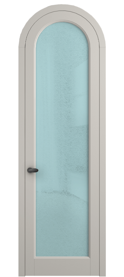 Межкомнатная дверь Палаццо 6814 Матовый облачно-серый Фактурное голубое стекло "Лёд", триплекс Цена 26625340 so'm | Volhovec