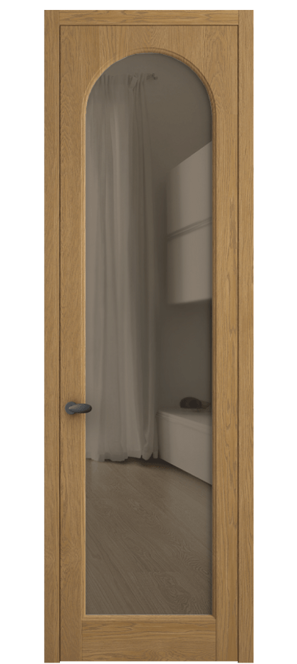 Межкомнатная дверь Палаццо 6804 Дуб солнечный матовый Прозрачное бронзовое стекло, триплекс Цена 30963450 so'm | Volhovec