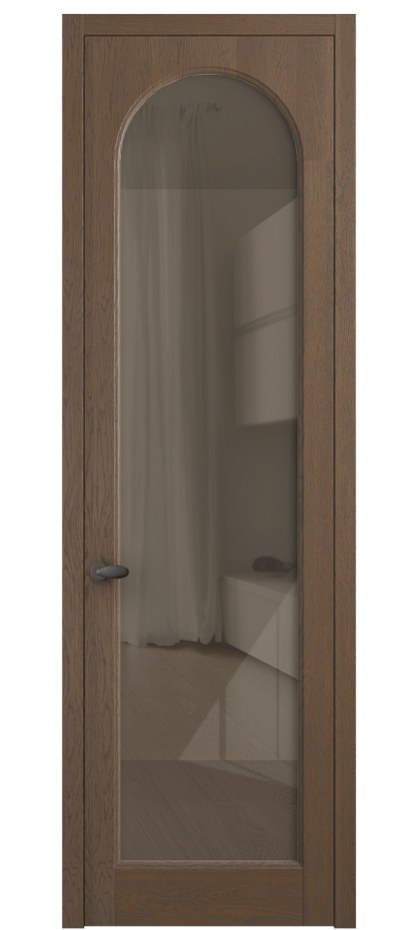Межкомнатная дверь Палаццо 6804 Дуб туманный матовый Рефлективное бронзовое стекло "Stopsol", калёное Цена 31714550 so'm | Volhovec