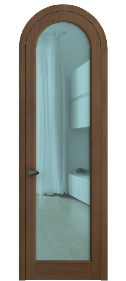 Межкомнатная дверь Палаццо 6814 Бук тёмный матовый Прозрачное голубое стекло, триплекс Цена 35593880 so'm | Volhovec