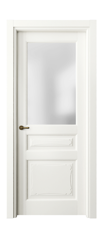 Межкомнатная дверь Тоскана Элегантэ 6324 Матовый жемчужный Сатинированное стекло Цена 20076500 so'm | Volhovec