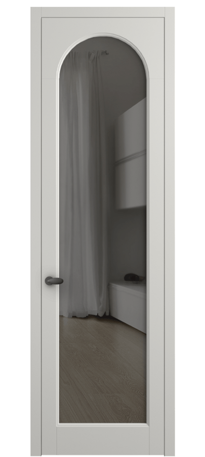 Межкомнатная дверь Палаццо 6804 Матовый серый Прозрачное серое стекло, триплекс Цена 19696950 so'm | Volhovec