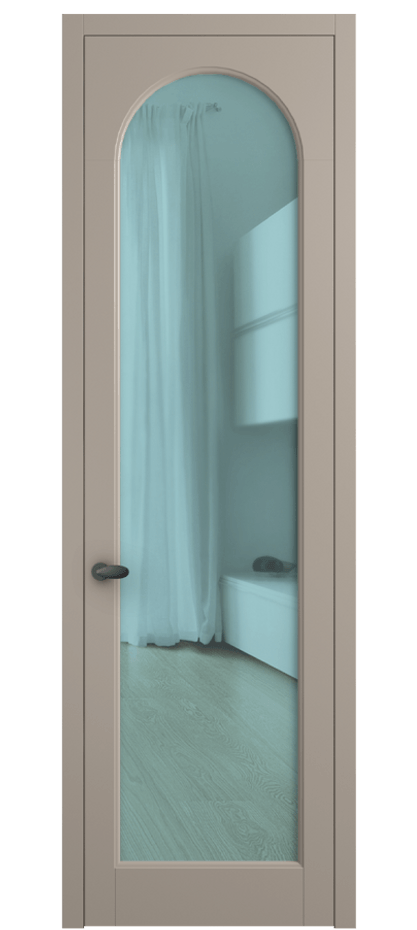 Межкомнатная дверь Палаццо 6804 Матовый бисквитный Прозрачное голубое стекло, триплекс Цена 19696950 so'm | Volhovec