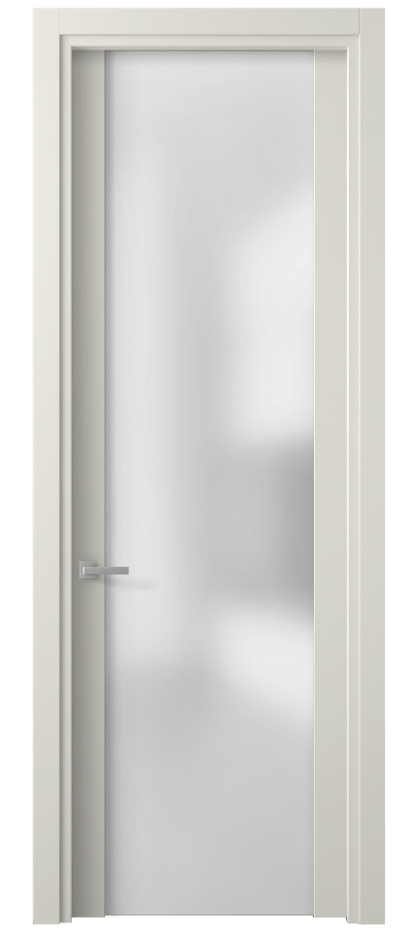 Межкомнатная дверь Planum 4114 Матовый жемчужный Сатинированное стекло Цена 9045480 so'm | Volhovec