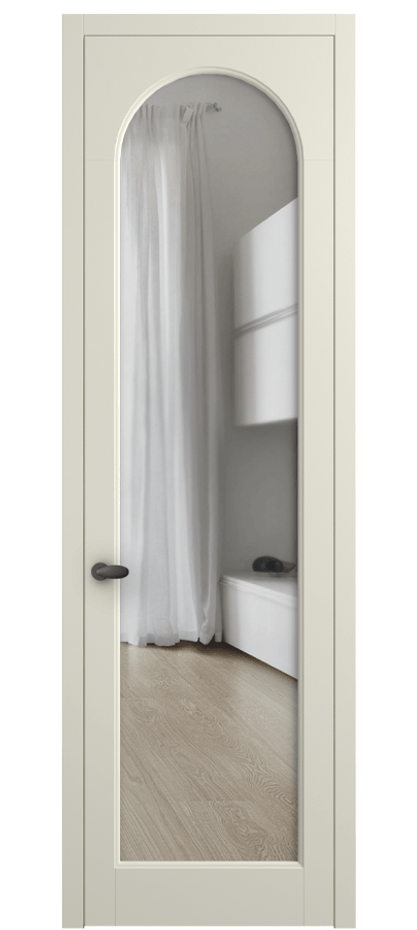 Межкомнатная дверь Палаццо 6804 Матовый молочно-белый Прозрачное стекло Цена 19696950 so'm | Volhovec