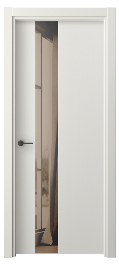 Межкомнатная дверь Freedom 4224 Софт-тач белоснежный Двустороннее бронзовое зеркало, триплекс, 8 мм Цена 5840170 so'm | Volhovec