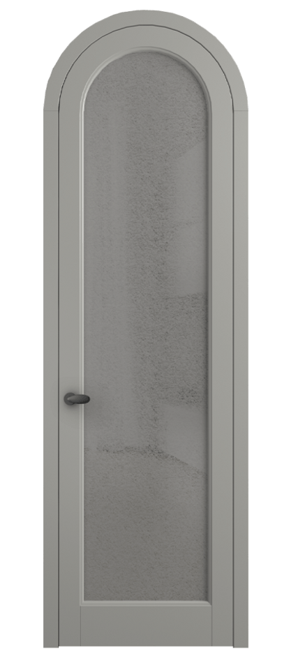 Межкомнатная дверь Палаццо 6814 Матовый нейтральный серый Фактурное серое стекло "Лёд", триплекс Цена 26625340 so'm | Volhovec