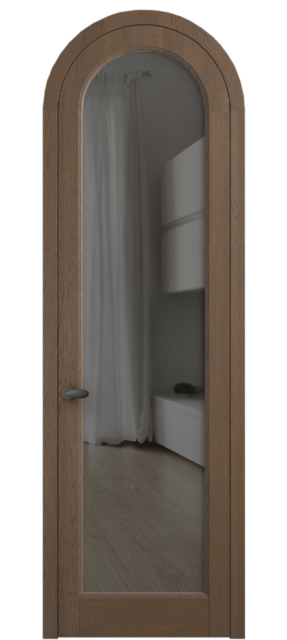 Межкомнатная дверь Палаццо 6814 Дуб туманный матовый Прозрачное серое стекло, триплекс Цена 206349 ₽ | Volhovec