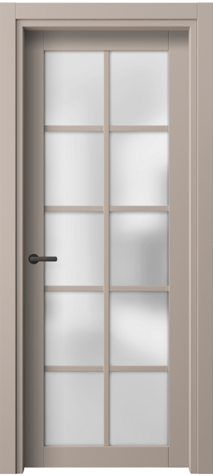 Межкомнатная дверь Нео 2106 ПЭТ серо-коричневый  Сатинированное стекло Цена 6033970 so'm | Volhovec