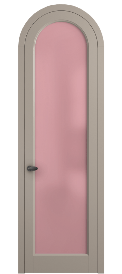 Межкомнатная дверь Палаццо 6814 Матовый бисквитный Сатинированное розовое стекло, триплекс Цена 25407340 so'm | Volhovec