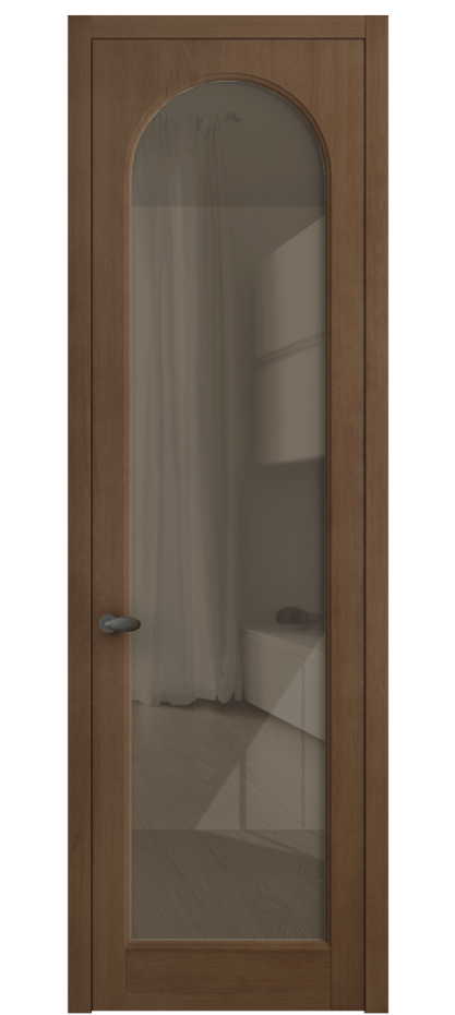 Межкомнатная дверь Палаццо 6804 Бук тёмный матовый Рефлективное бронзовое стекло "Стопсол", калёное Цена 26243700 so'm | Volhovec