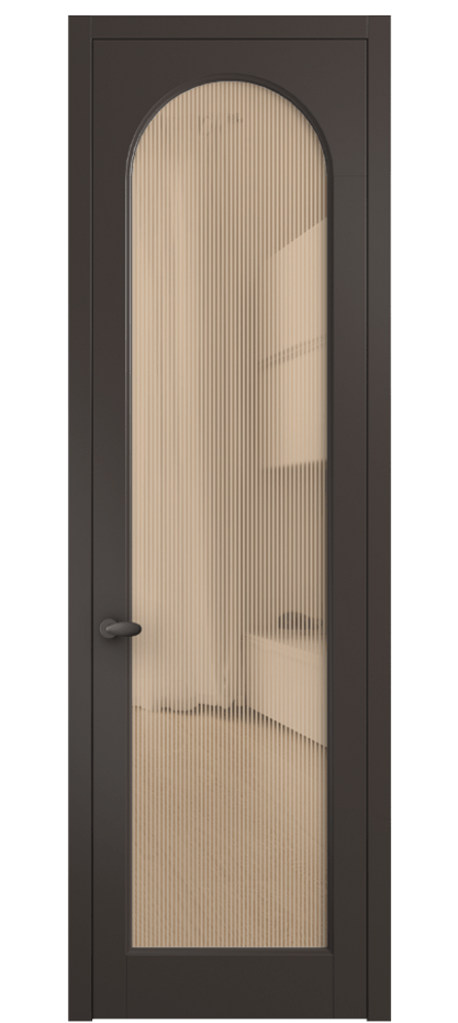 Межкомнатная дверь Палаццо 6804 Матовый антрацит Рифлёное оранжевое стекло "Дюна", триплекс Цена 20914950 so'm | Volhovec