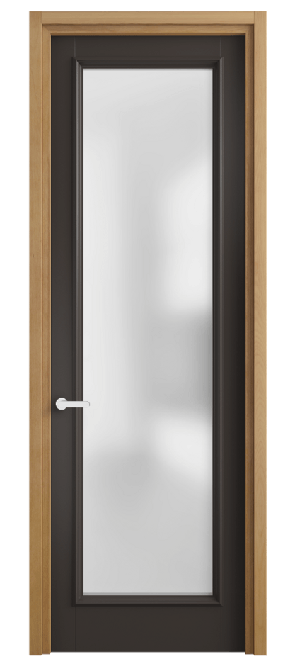 Межкомнатная дверь Шарм 6702 Матовый антрацит Сатинированное стекло Цена 100399 ₽ | Volhovec