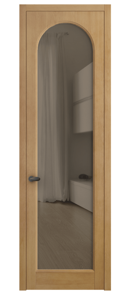 Межкомнатная дверь Палаццо 6804 Бук натуральный матовый Прозрачное бронзовое стекло, триплекс Цена 24619700 so'm | Volhovec