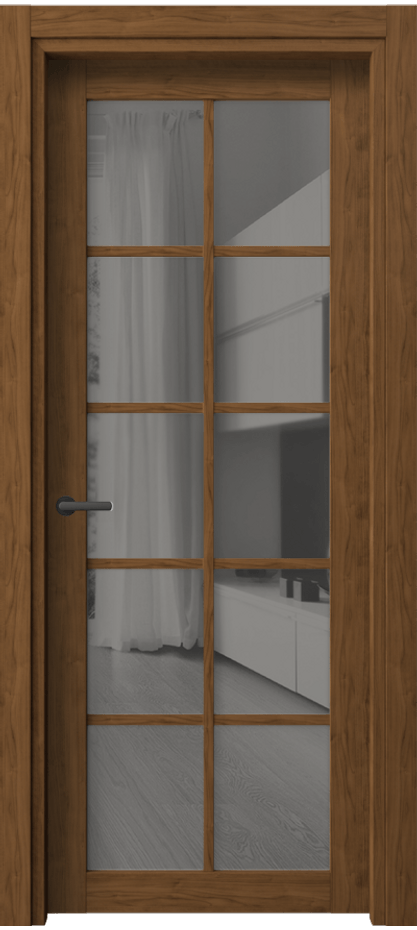 Межкомнатная дверь Нео 2106 Лесной орех Двустороннее серое зеркало, триплекс Цена 8749100 so'm | Volhovec