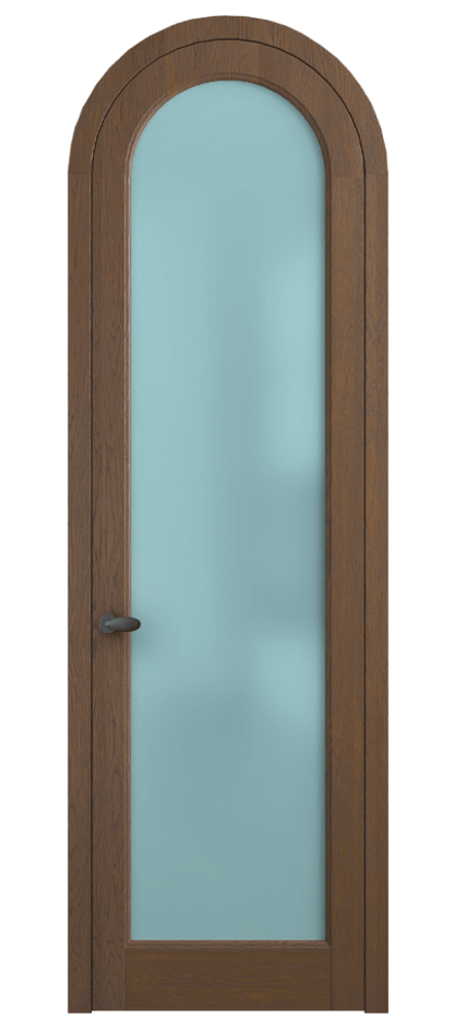 Межкомнатная дверь Палаццо 6814 Дуб каштановый матовый Сатинированное голубое стекло, триплекс Цена 42761810 so'm | Volhovec