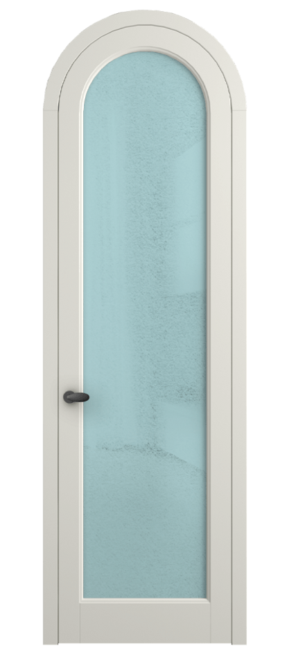 Межкомнатная дверь Палаццо 6814 Матовый жемчужный Фактурное голубое стекло "Лёд", триплекс Цена 27254640 so'm | Volhovec