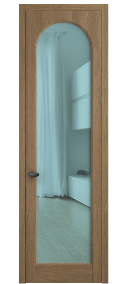 Межкомнатная дверь Палаццо 6804 Дуб мускатный матовый Прозрачное голубое стекло, триплекс Цена 30963450 so'm | Volhovec