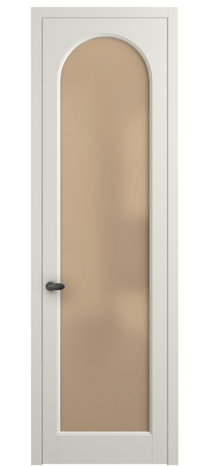 Межкомнатная дверь Палаццо 6804 Матовый жемчужный Сатинированное оранжевое стекло, триплекс Цена 19696950 so'm | Volhovec