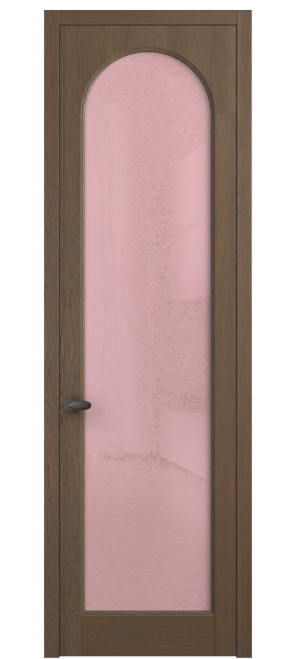 Межкомнатная дверь Палаццо 6804 Дуб туманный матовый Фактурное розовое стекло "Лёд", триплекс Цена 32181450 so'm | Volhovec