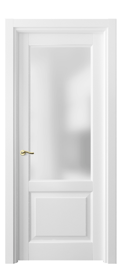Межкомнатная дверь Лигнум 0740 Матовый белоснежный Сатинированное стекло Цена 19305100 so'm | Volhovec