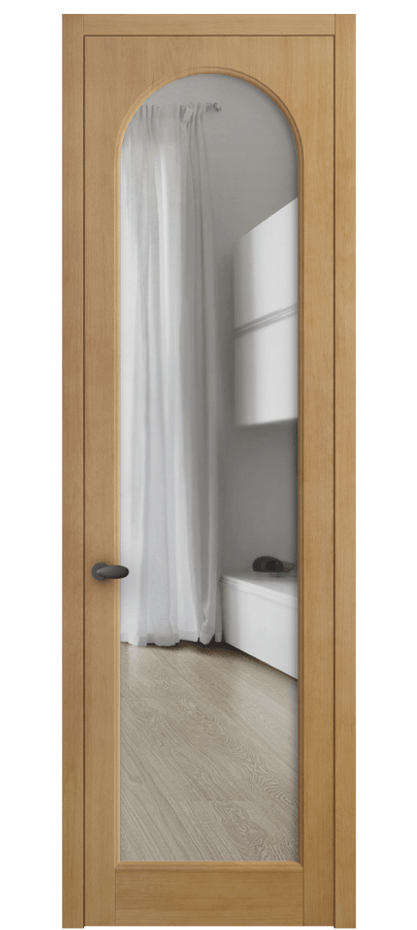 Межкомнатная дверь Палаццо 6804 Бук натуральный матовый Прозрачное стекло Цена 121279 ₽ | Volhovec