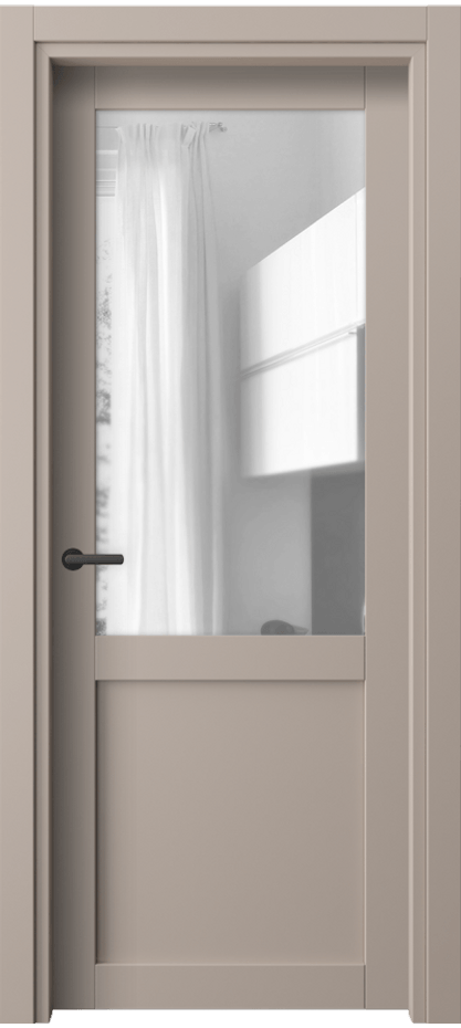 Межкомнатная дверь Нео 2122 ПЭТ серо-коричневый  Прозрачное стекло, триплекс Цена 6434900 so'm | Volhovec